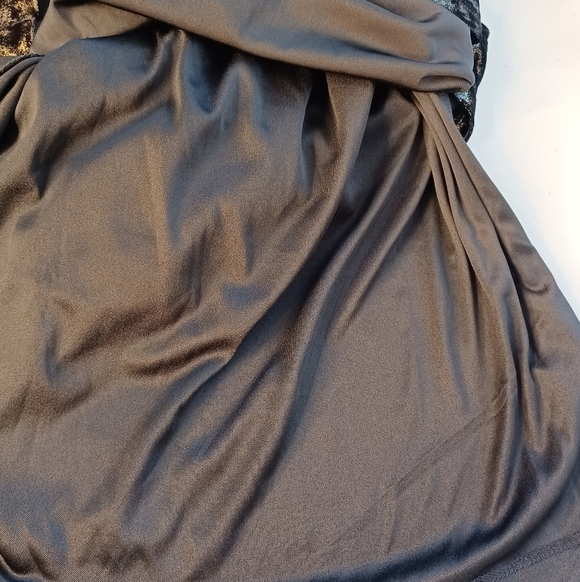 Vintage Crushed Velvet Sz 10 Fairy Grunge Draped Neck Sheath Evening Dress - Picture 17 of 17